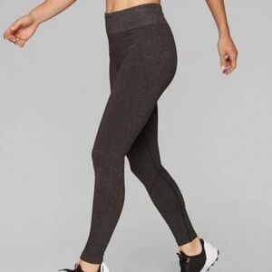 Athleta Brown Shimmer Glitter Seamless Leggings